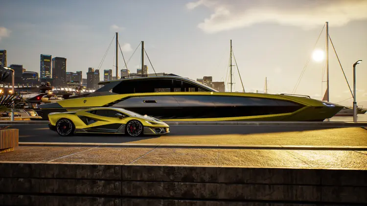 Lamborghini and The Italian Sea Group Unveil 101-Foot High-Performance Tecnomar Yacht