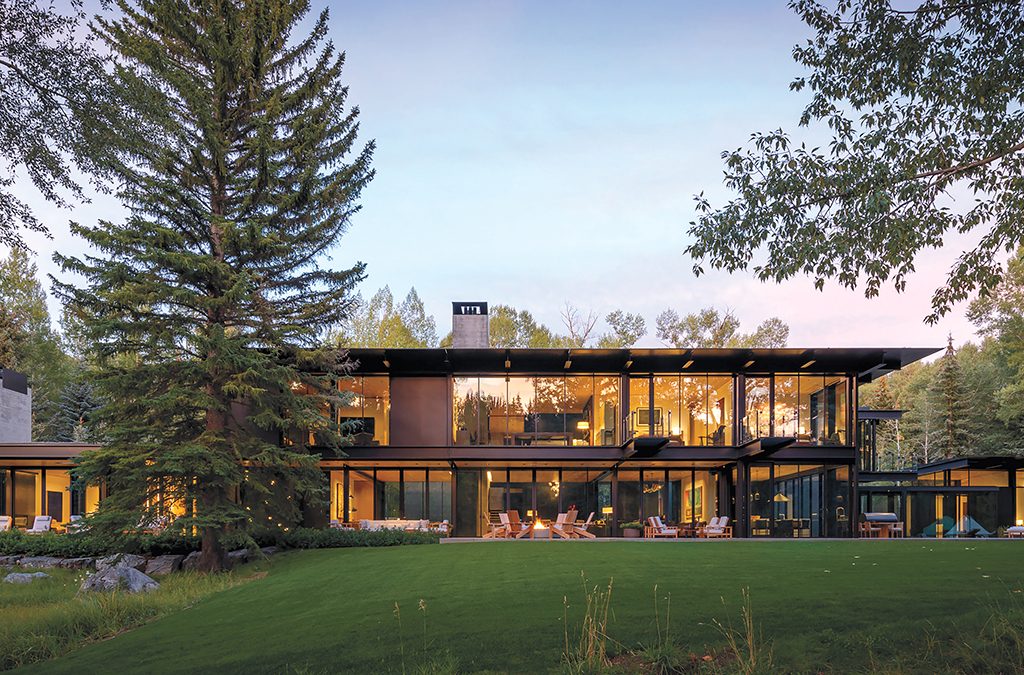 This Family of Art Collectors Built a Modern Industrial Home Nestled in Aspen’s Forested Woods