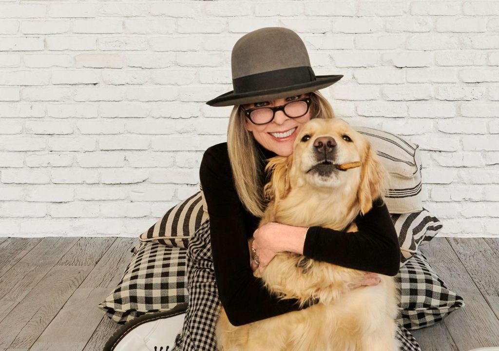 The easiest way to make a neutral staircase look stylish is with a statement lighting trend seen in Diane Keaton's home – it's ridiculously simple