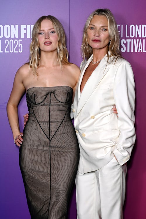 Kate Moss Gives Ellie Bamber Her Seal of Approval at 'Moss & Freud' Premiere