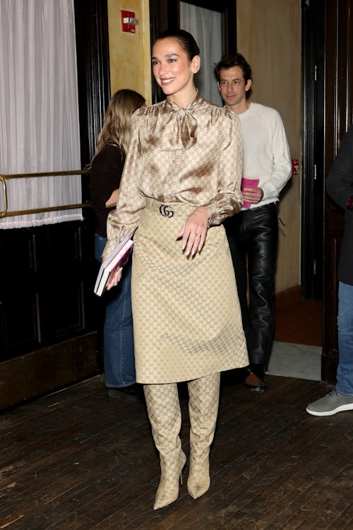 Dua Lipa Takes Logomania to Extremes in Head-to-Toe Monogram