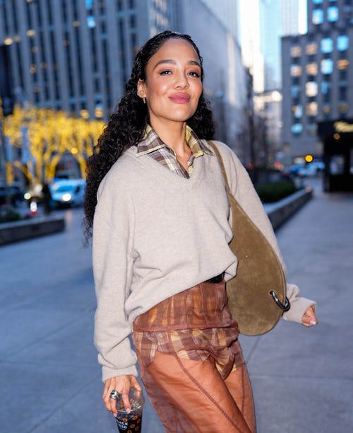 Tessa Thompson's Sheer Skirt and Sweater Is Far From Basic