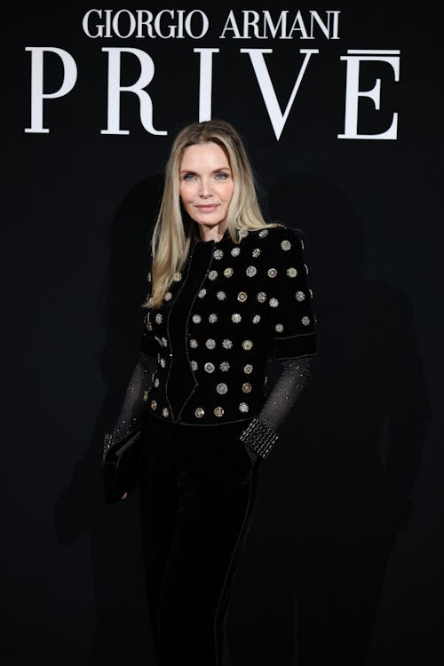 Michelle Pfeiffer Makes Rare Paris Fashion Week Appearance