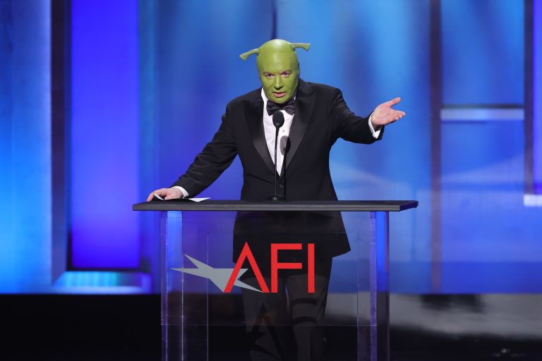 Mike Myers Showed Up in Full Shrek Costume to Honor Eddie Murphy at AFI Life Achievement Award