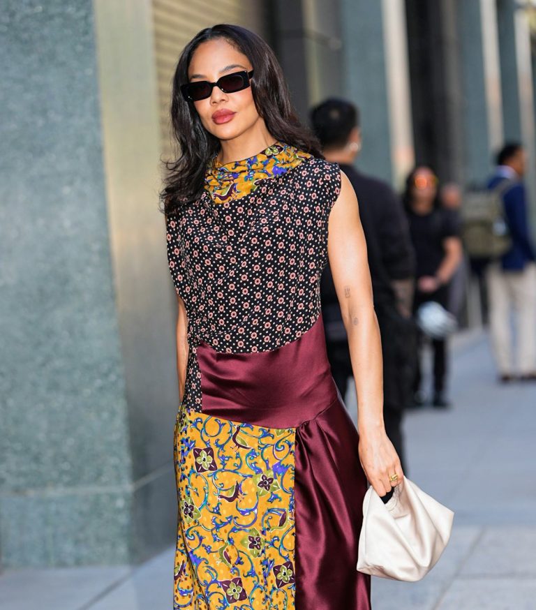 Tessa Thompson’s Summer Dress Mixes a Bouquet’s Worth of Floral Patterns