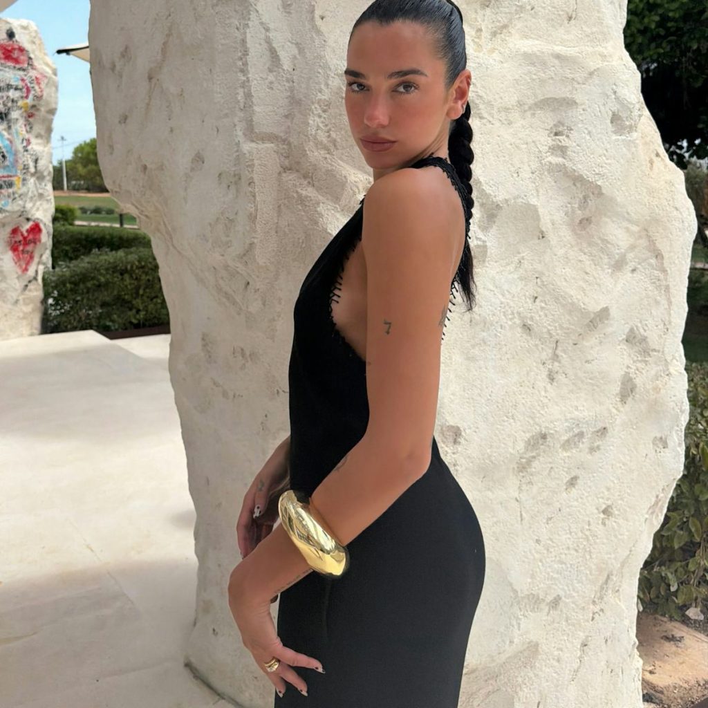 For her Birthday in Ibiza, Dua Lipa Puts a Textural Twist on the LBD